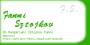 fanni sztojkov business card